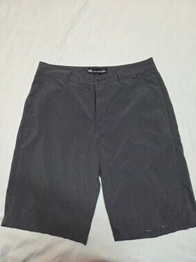 Travis Mathew Men's Charcoal Gray Flat Front Shorts